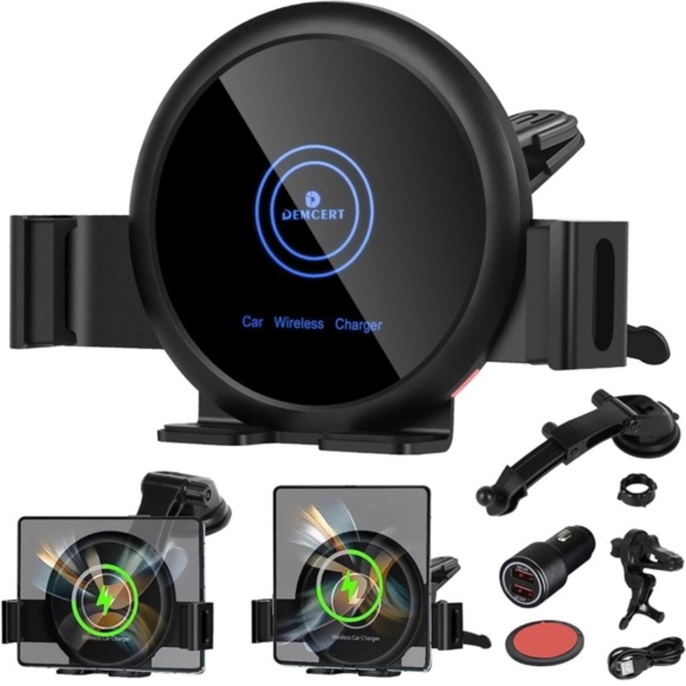 Support Portrait Unfold Charging for Z Fold 4 Car Mount, Wireless Car Charger